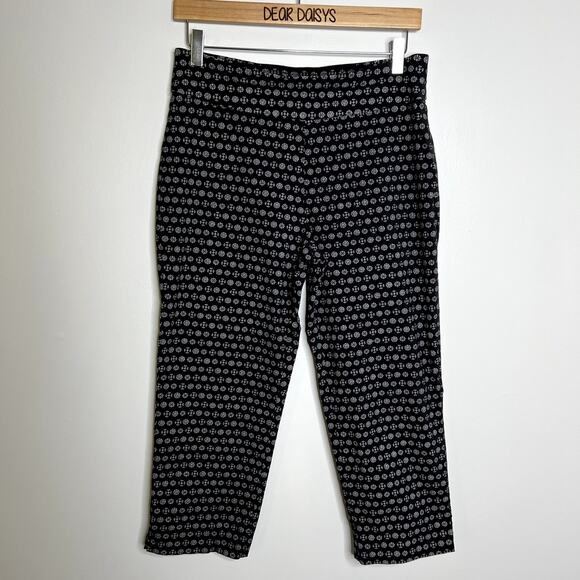 Counterparts Black Patterned Capri Stretchy Pants - Picture 1 of 7